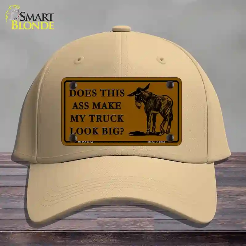 HAT22-MLP-11704 Does This Ass Novelty License Plate Hat, Cotton - Khaki