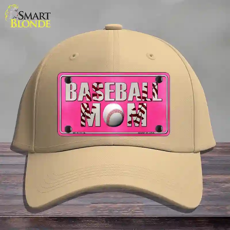 HAT22-MLP-1174 Baseball Mom Novelty License Plate Hat, Cotton - Khaki