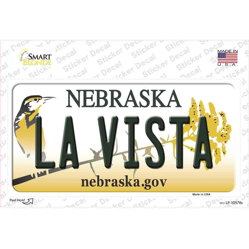 LP-10578s-M La Vista Nebraska Novelty Sticker Decal, Medium