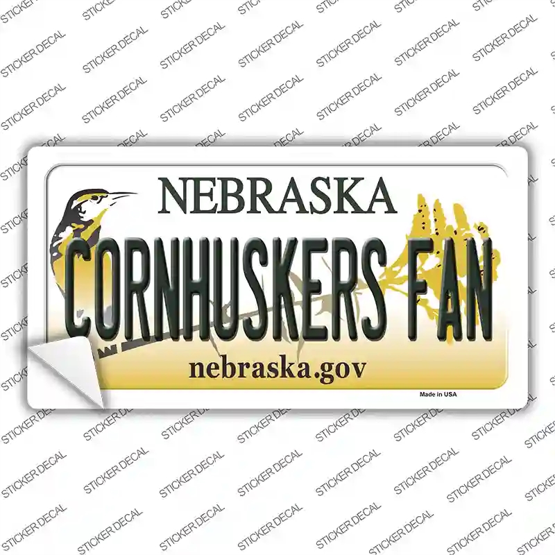LP-10581s-S Cornhuskers Fan Nebraska Novelty Sticker Decal, Small