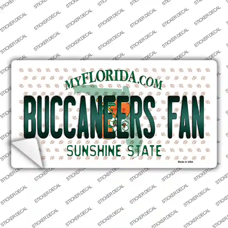 LP-10758s-S Buccaneers Fan Florida Novelty Sticker Decal, Small