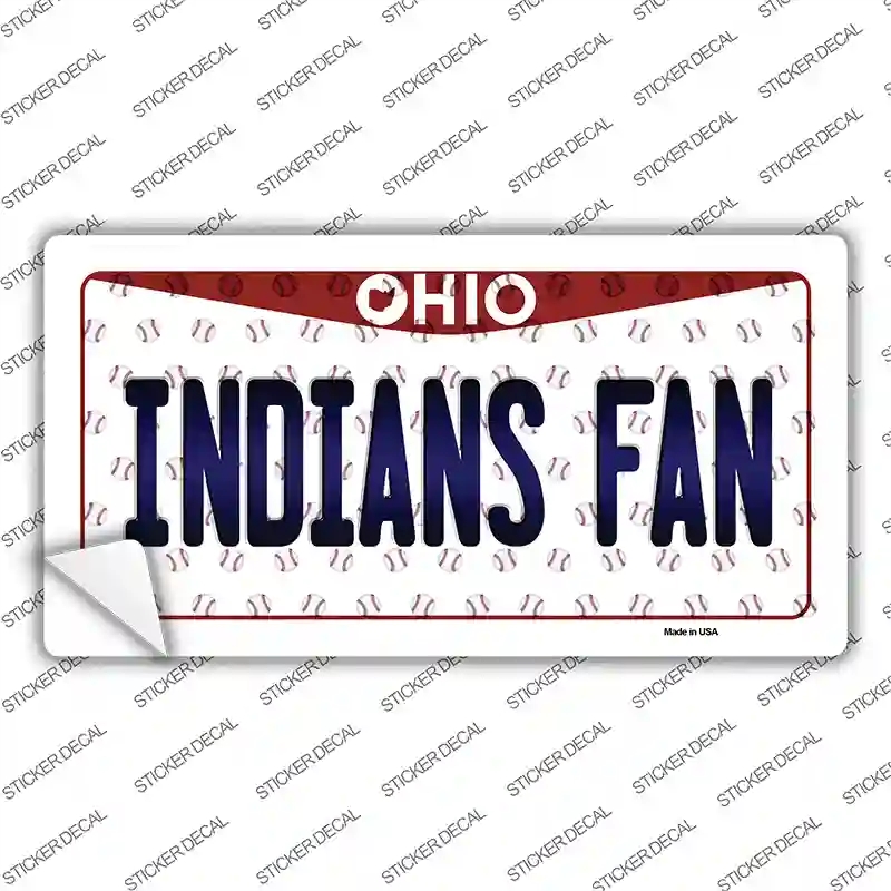 LP-10788s-S Indians Fan Ohio Novelty Sticker Decal, Small