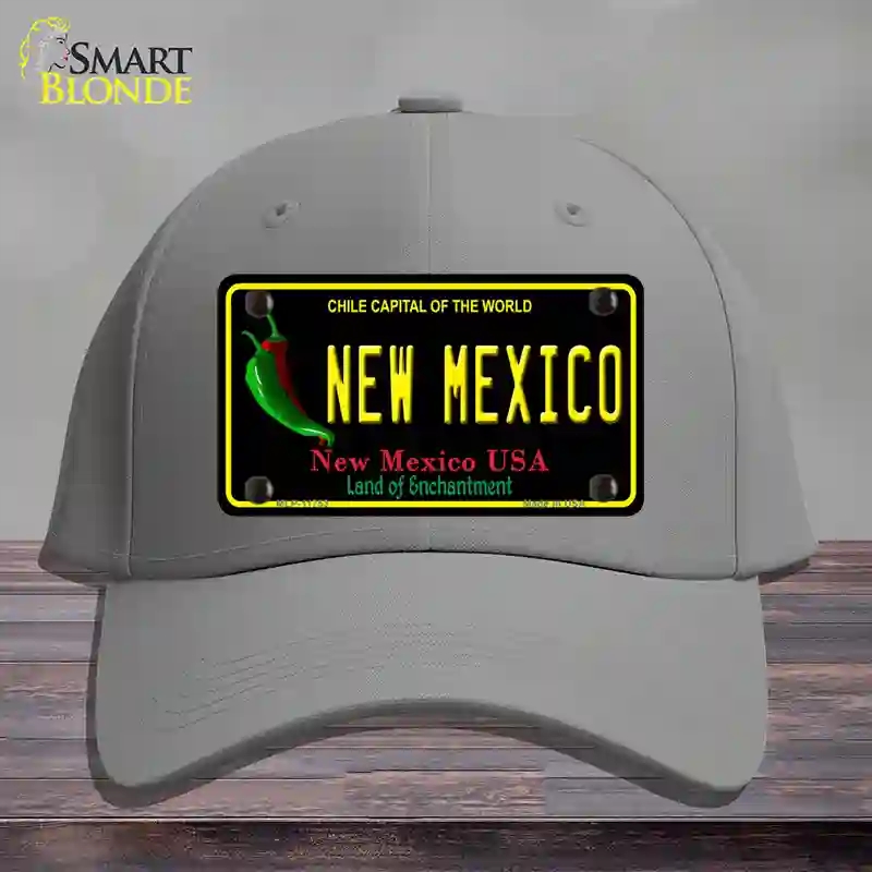 HAT23-MLP-11753   Mexico Black State Novelty License Plate Hat, Cotton - Gray