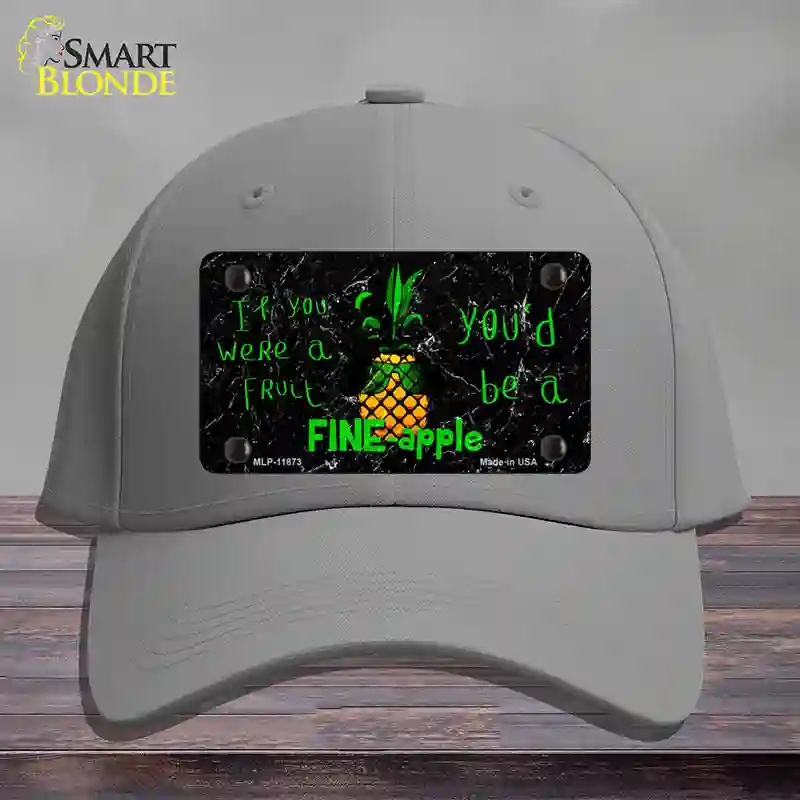 HAT23-MLP-11873 Fineapple Novelty License Plate Hat, Cotton - Gray