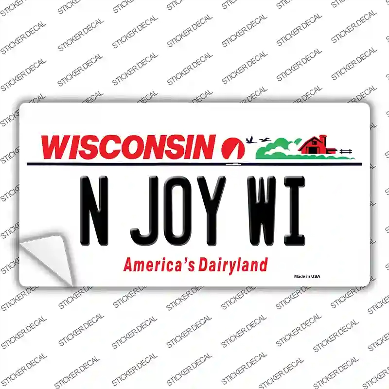 LP-10610s-S N Joy WI Wisconsin Novelty Sticker Decal, Small