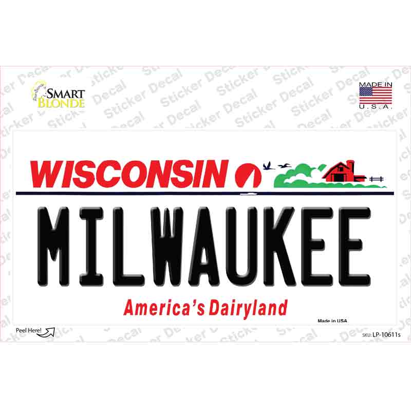 LP-10611s-M Milwaukee Wisconsin Novelty Sticker Decal, Medium