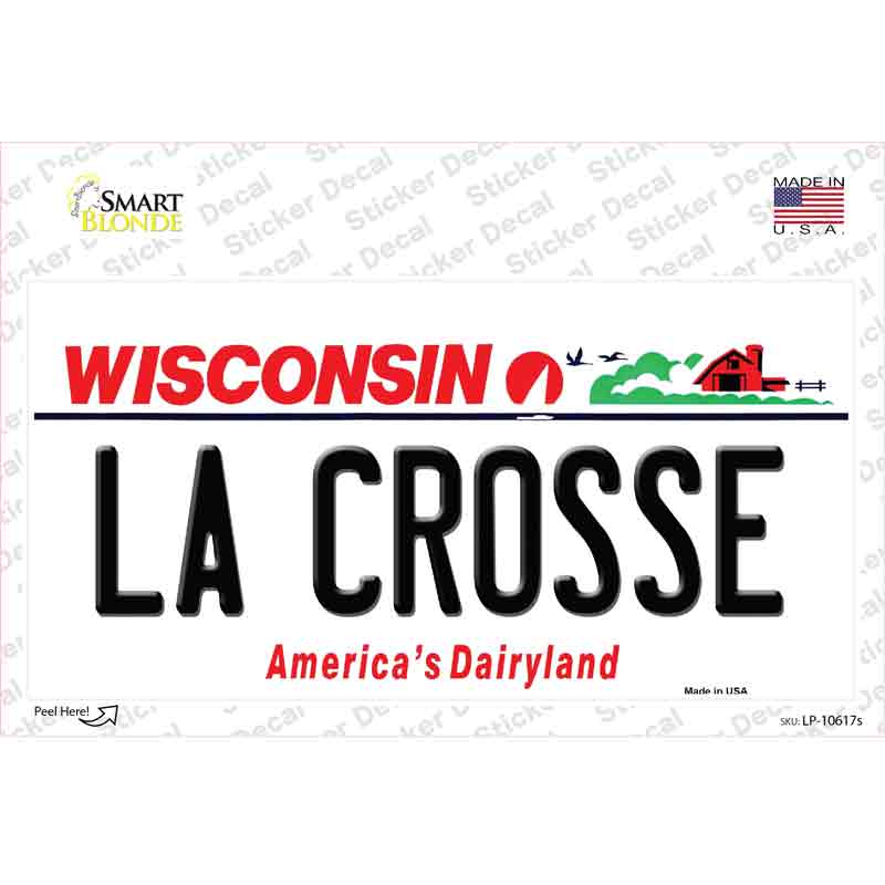 LP-10617s-M La Crosse Wisconsin Novelty Sticker Decal, Medium