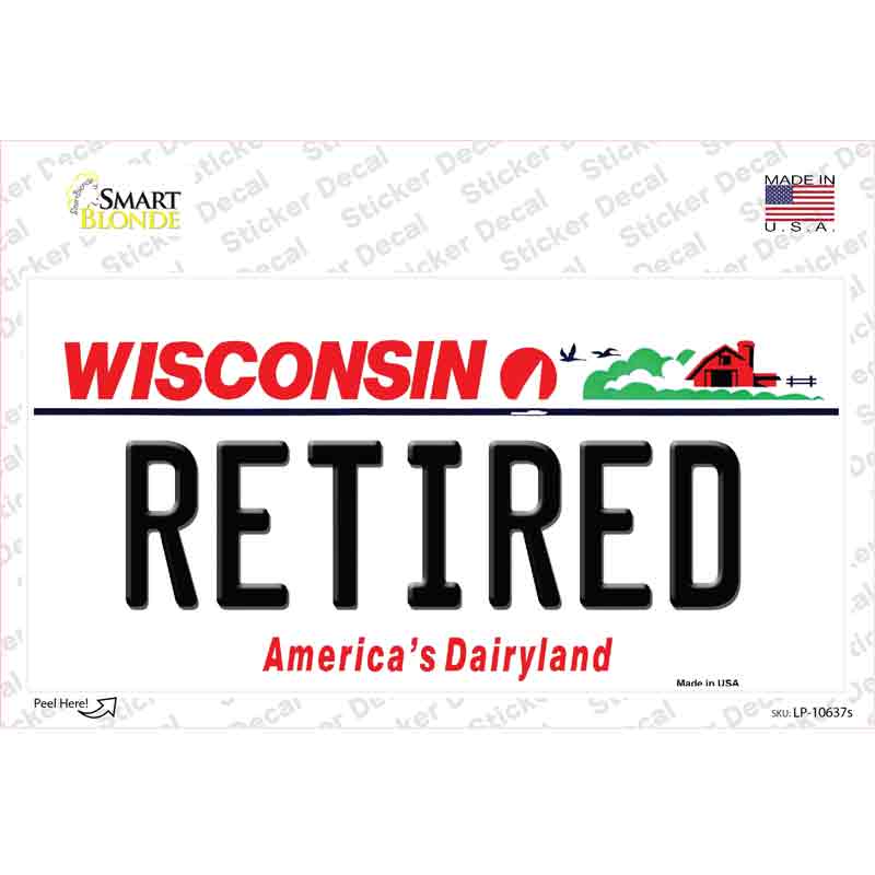 LP-10637s-M Retired Wisconsin Novelty Sticker Decal, Medium