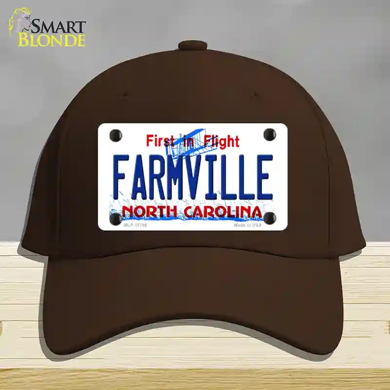 HAT24MLP11746 Farmville North Carolina State Novelty License Plate Hat44 Cotton  Dark Brown
