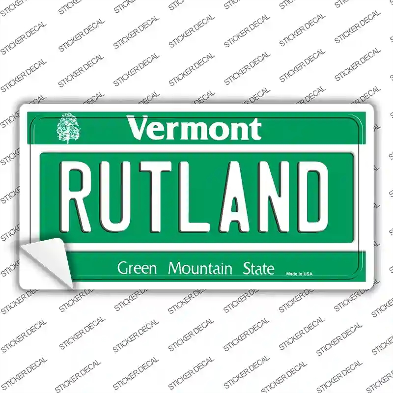 LP-10667s-XL Rutland Vermont Novelty Sticker Decal, Extra Large