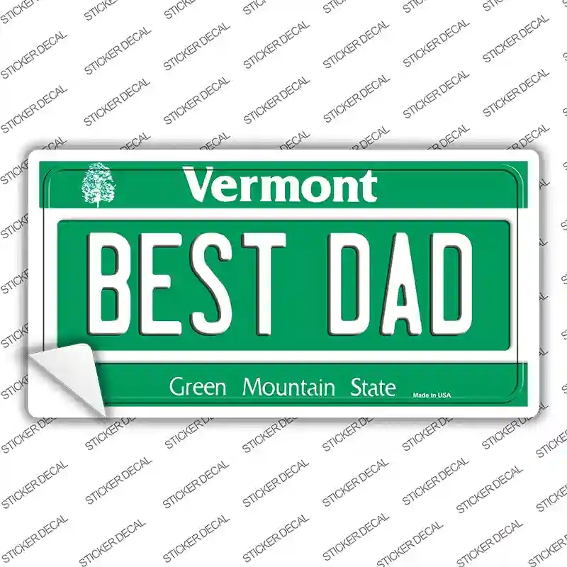 LP-10699s-L Best Dad Vermont Novelty Sticker Decal, Large