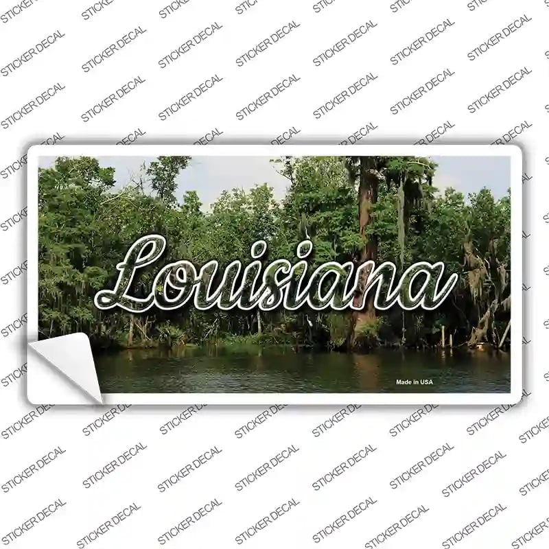LP-11602s-L Louisiana Swamp State Novelty Sticker Decal, Large