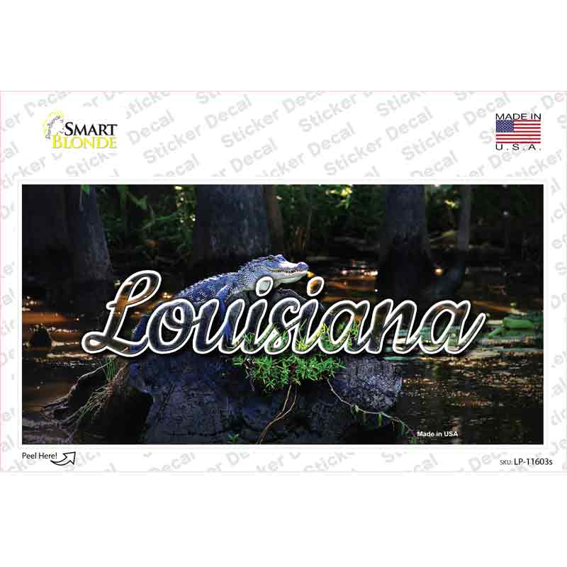 LP-11603s-M Louisiana Alligator Swamp State Novelty Sticker Decal, Medium