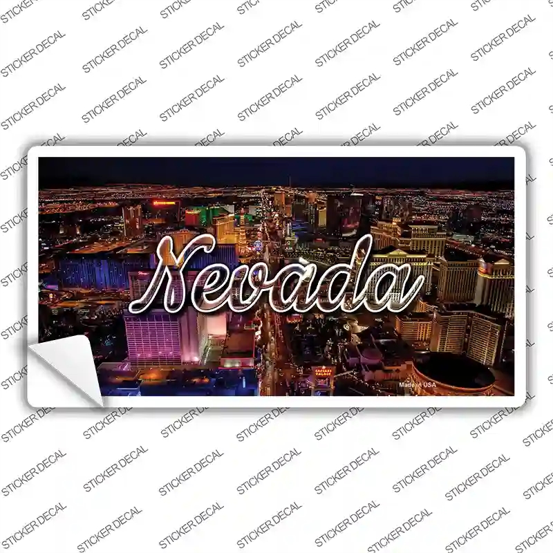 LP-11614s-S Nevada City Lights State Novelty Sticker Decal, Small