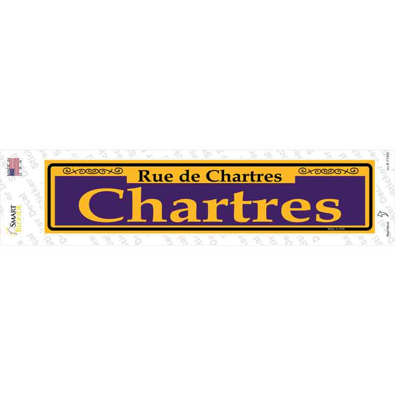 K-1142s-M Chartres Purple Novelty Narrow Sticker Decal, Medium