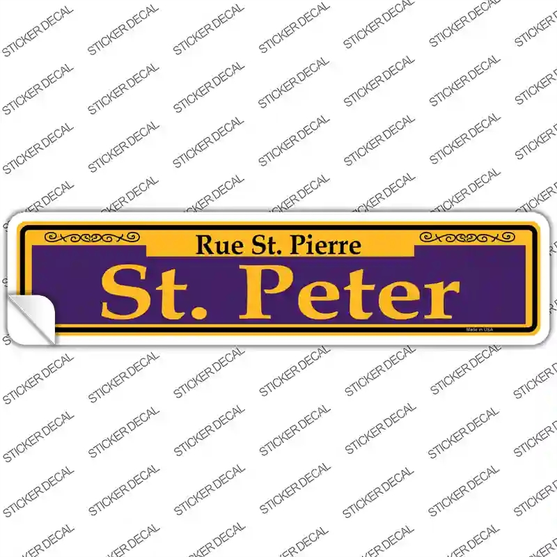 K-1150s-XL St. Peter Purple Novelty Narrow Sticker Decal, Extra Large