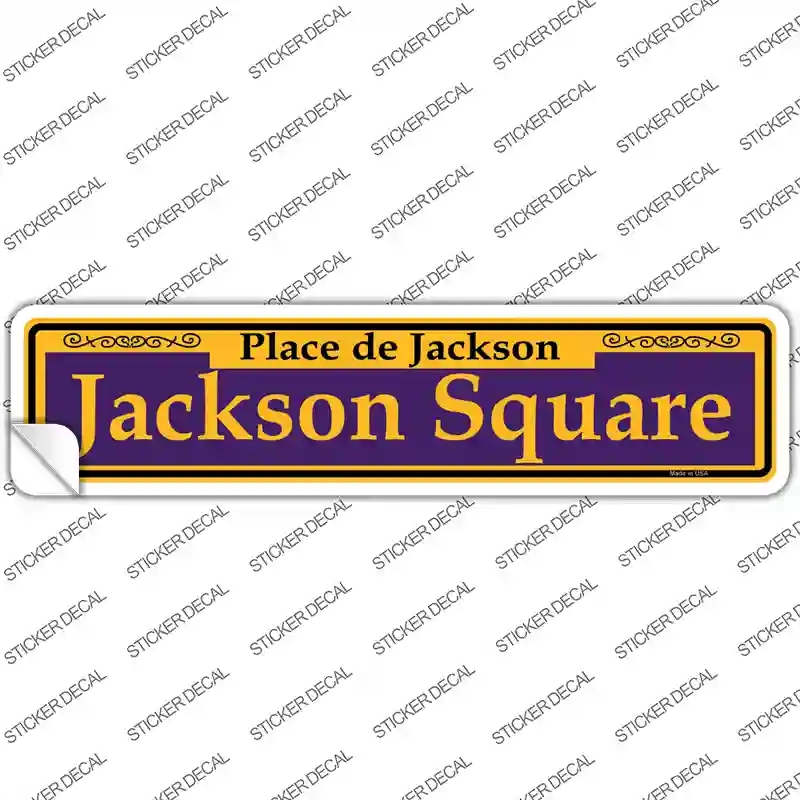 K-1168s-L Jackson Square Purple Novelty Narrow Sticker Decal, Large