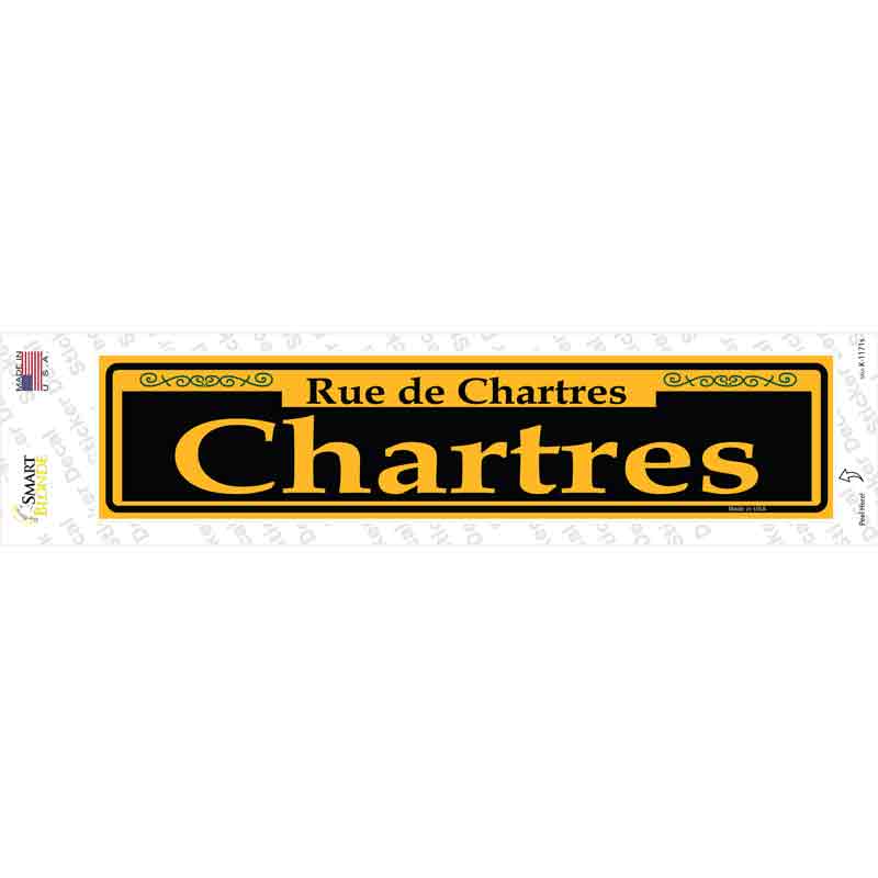 K-1171s-M Chartres Yellow Novelty Narrow Sticker Decal, Medium