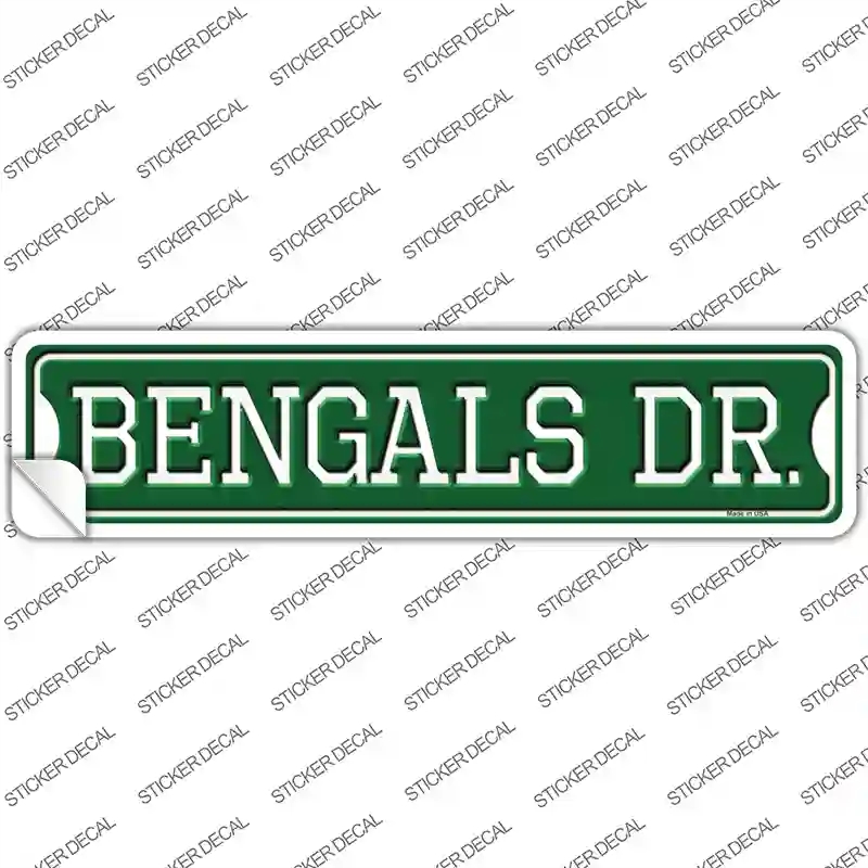 K-945s-XL Bengals Dr Novelty Narrow Sticker Decal, Extra Large