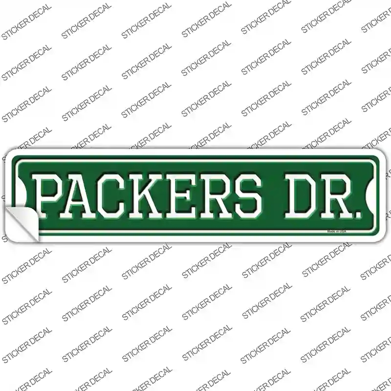 K-962s-XL Packers Dr Novelty Narrow Sticker Decal, Extra Large