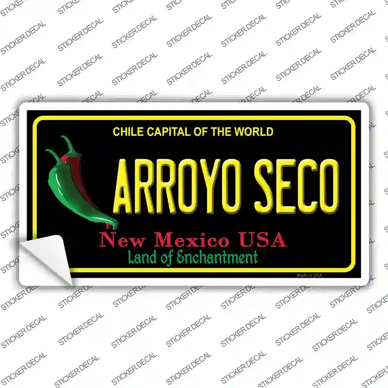 LP-12053s-XL Arroyo Seco Black   Mexico Novelty Sticker Decal, Extra Large