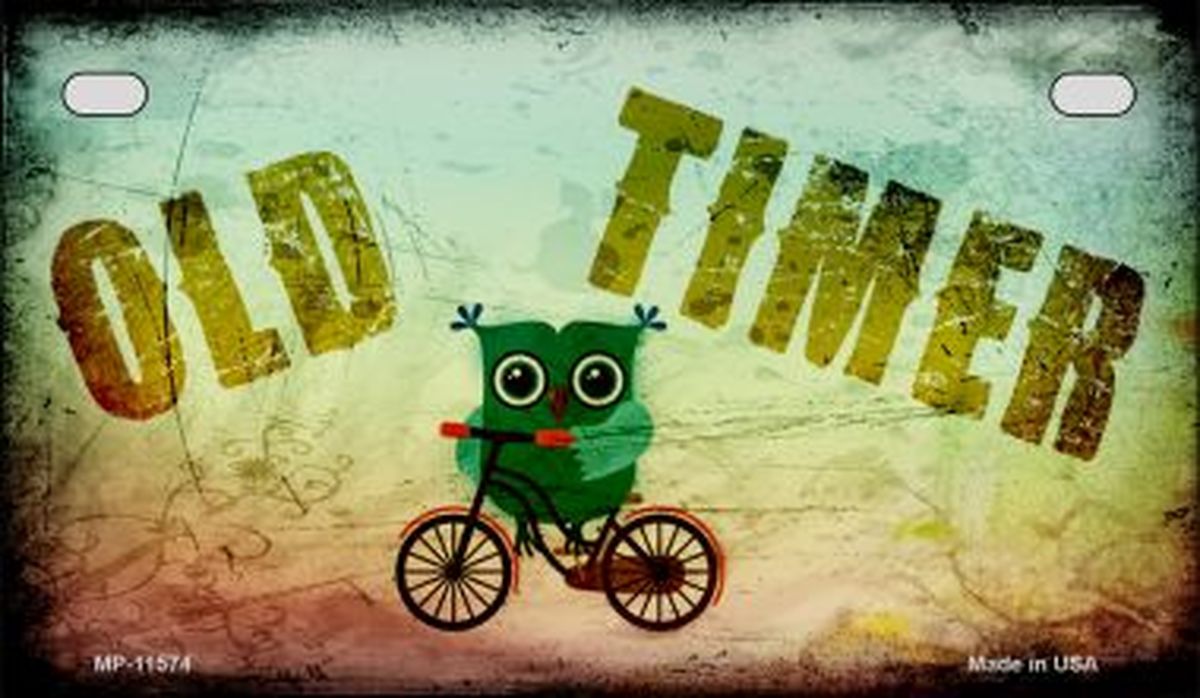 Old Timer Novelty Metal Motorcycle Plate MP-11574