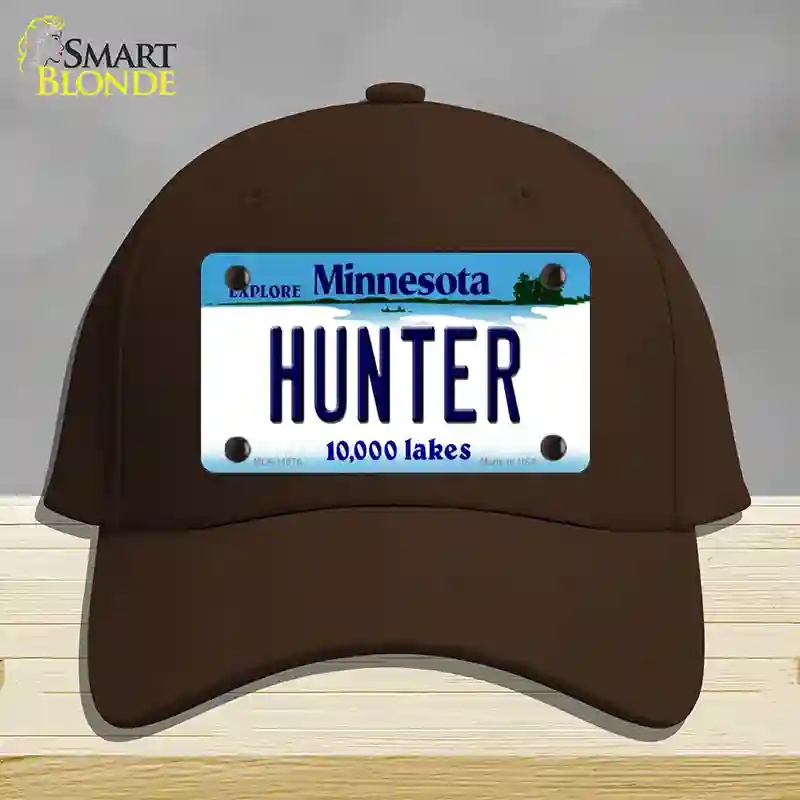 HAT24-MLP-11076 Hunter Minnesota State Novelty License Plate Hat, Cotton - Dark Brown