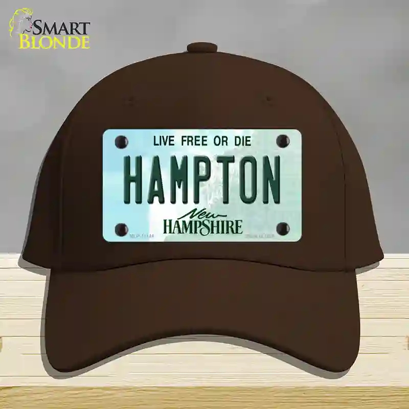 HAT24-MLP-11144 Hampton   Hampshire State Novelty License Plate Hat, Cotton - Dark Brown