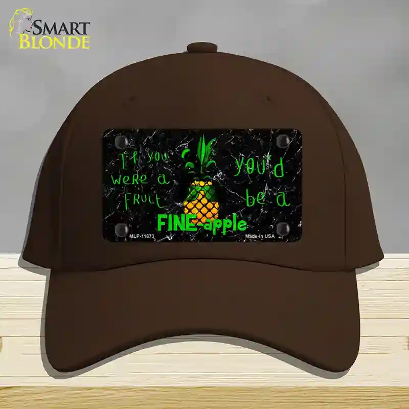 HAT24-MLP-11873 Fineapple Novelty License Plate Hat, Cotton - Dark Brown