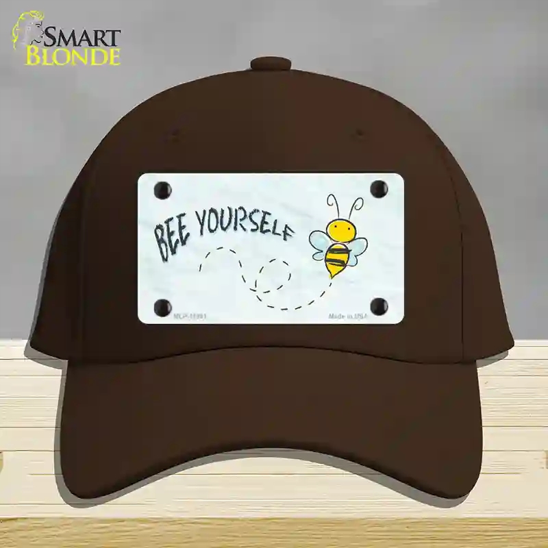 HAT24-MLP-11891 Bee Yourself Novelty License Plate Hat, Cotton - Dark Brown