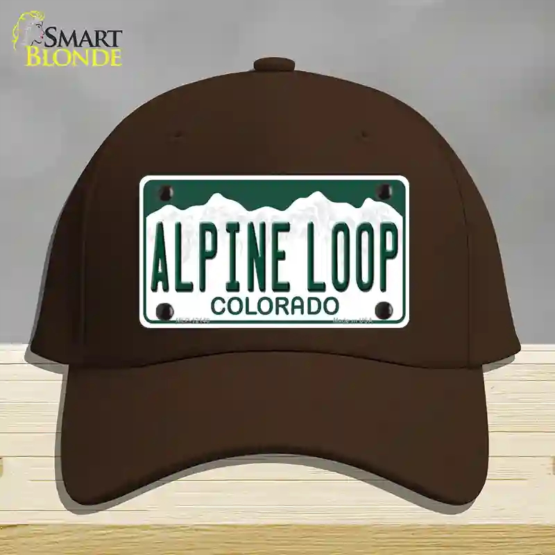 HAT24-MLP-12148 Alpine Loop Colorado Novelty License Plate Hat, Cotton - Dark Brown