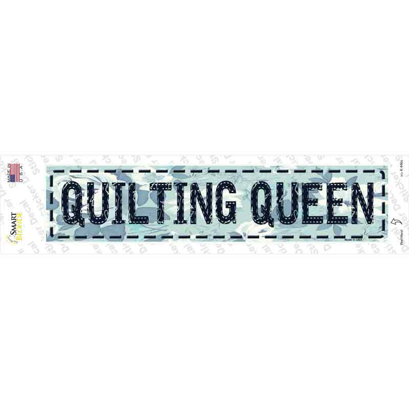 K-446s-M Quilting Queen Novelty Narrow Sticker Decal, Medium