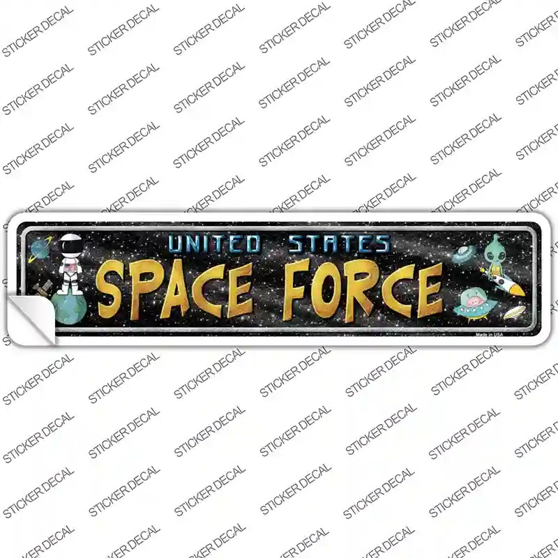 K-904s-S US Space Force Novelty Narrow Sticker Decal, Small