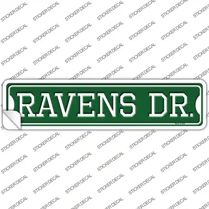 K-967s-XL Ravens Dr Novelty Narrow Sticker Decal, Extra Large