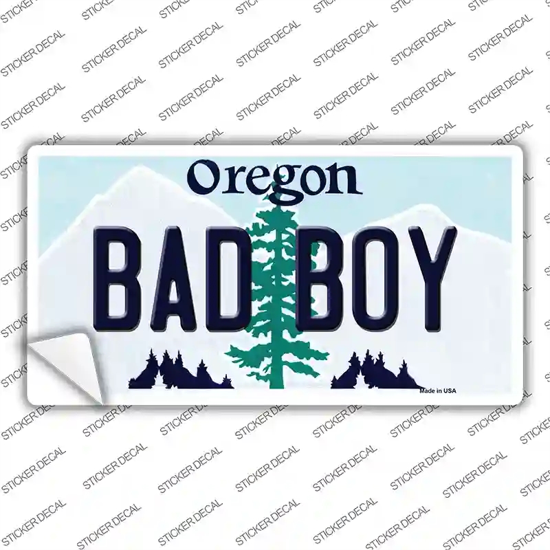 LP-10380s-L Bad Boy Oregon Novelty Sticker Decal, Large