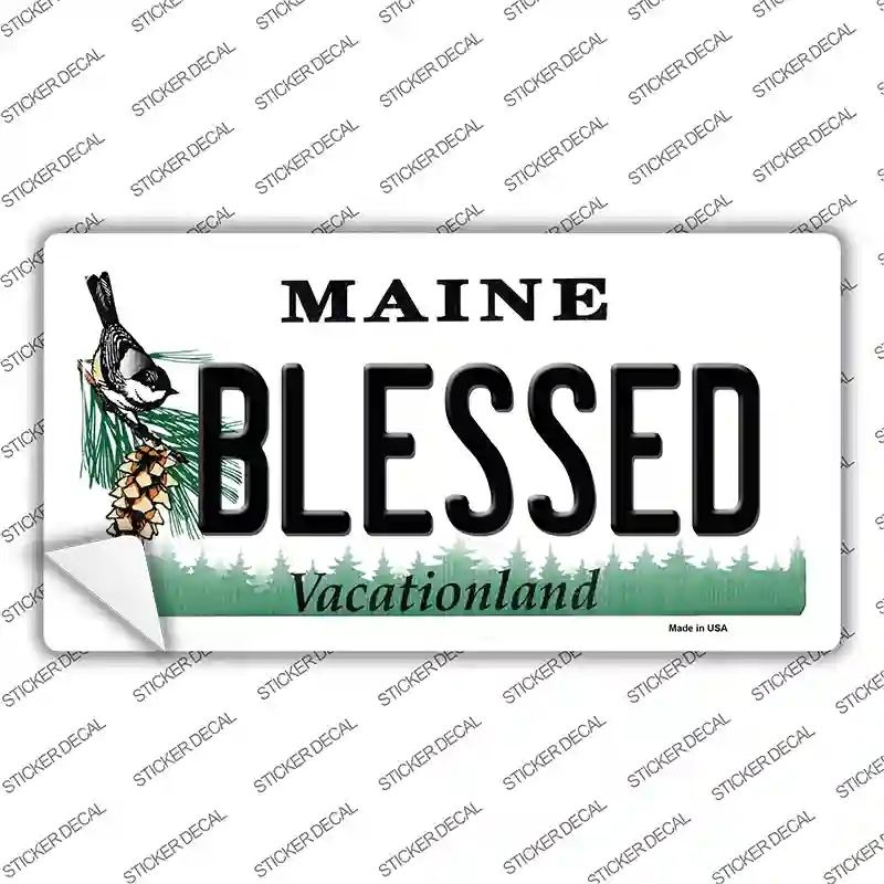 LP-10417s-XL Blessed Maine Novelty Sticker Decal, Extra Large