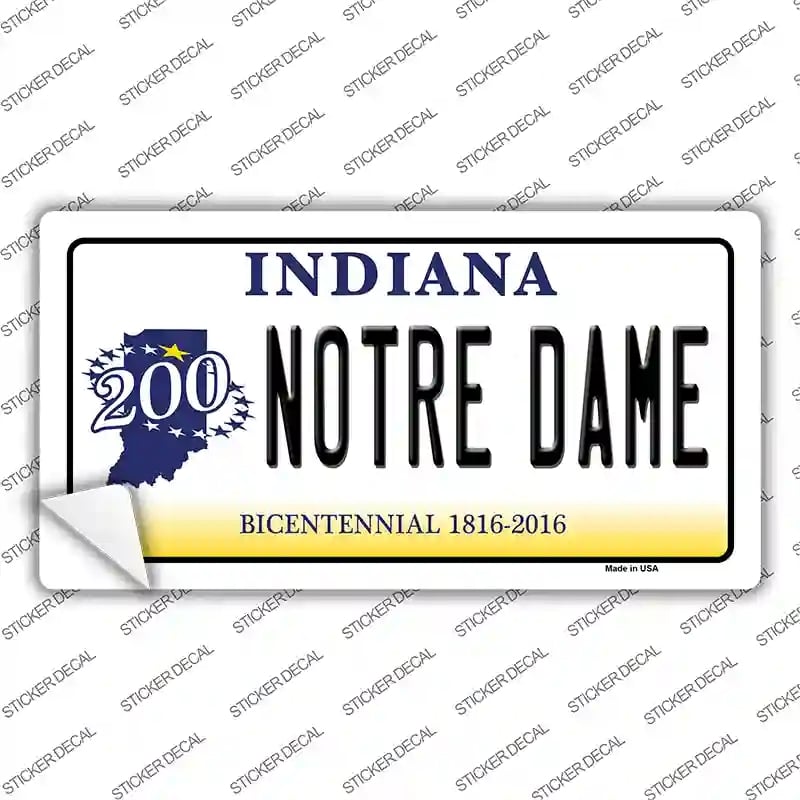 LP-12206s-L Notre Dame Indiana Novelty Sticker Decal, Large