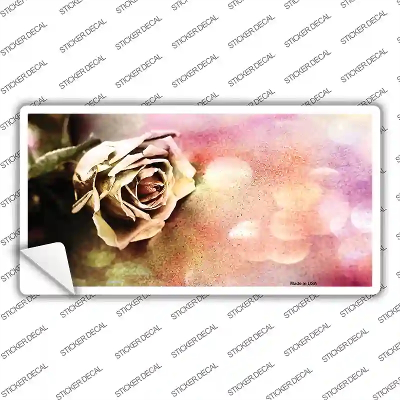 LP-12214s-S Watercolor Rose Novelty Sticker Decal, Small