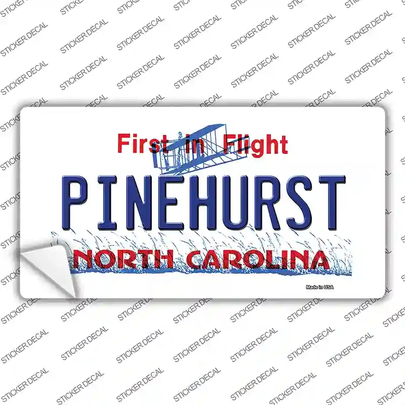LP-12297s-L North Carolina Pinehurst Novelty Sticker Decal, Large