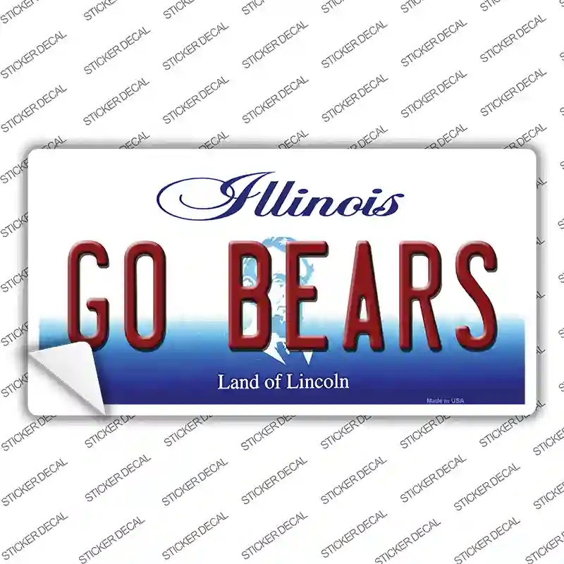 LP-13385s-L Go Bears Novelty Sticker Decal, Large
