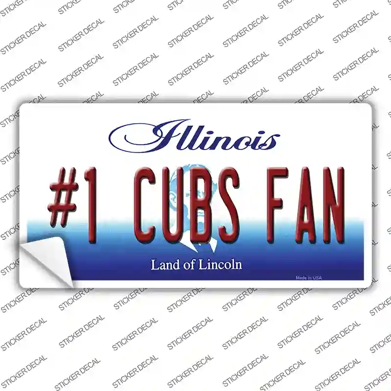 LP-13388s-S Number 1 Cubs Fan Novelty Sticker Decal, Small