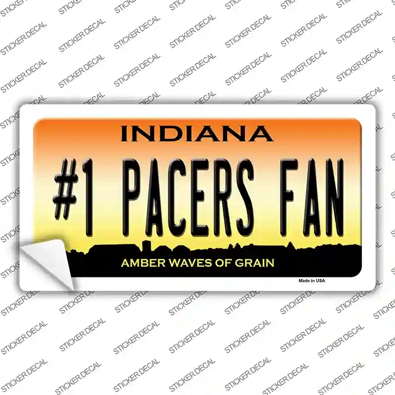 LP-13398s-XL Number 1 Pacers Fan Novelty Sticker Decal, Extra Large