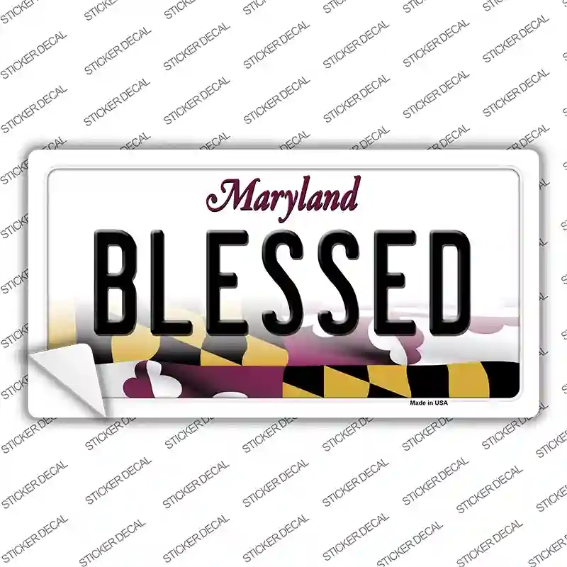 LP-10498s-L Blessed Maryland Novelty Sticker Decal, Large
