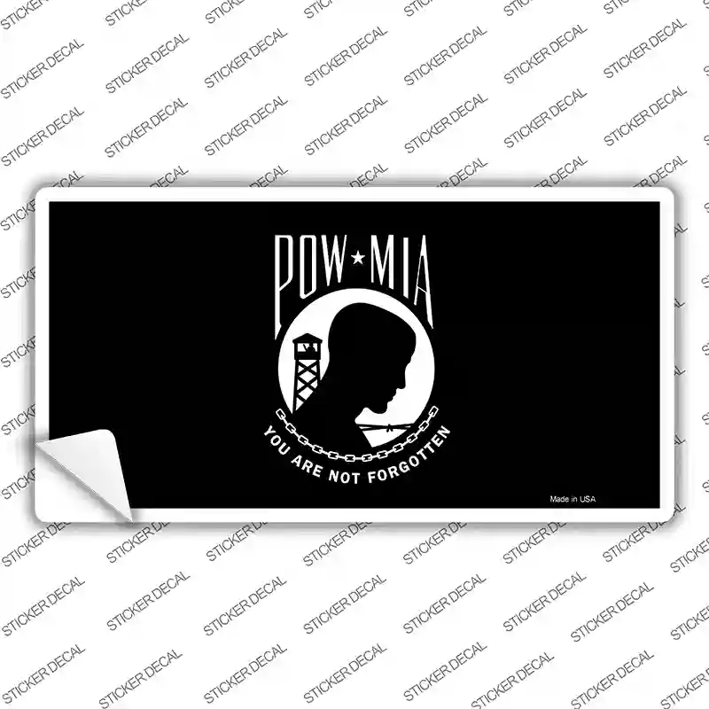 LP-1049s-S POW MIA Black Flag Novelty Sticker Decal, Small