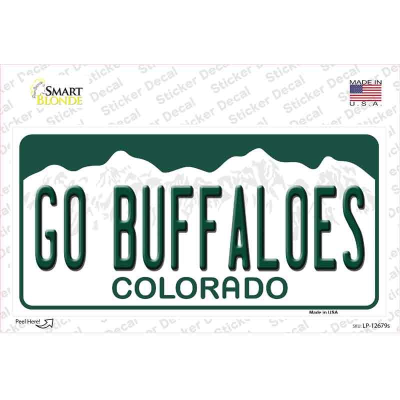LP-12679s-M Go Buffaloes Novelty Sticker Decal, Medium