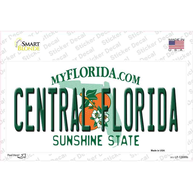 LP-12699s-M Central Florida Novelty Sticker Decal, Medium