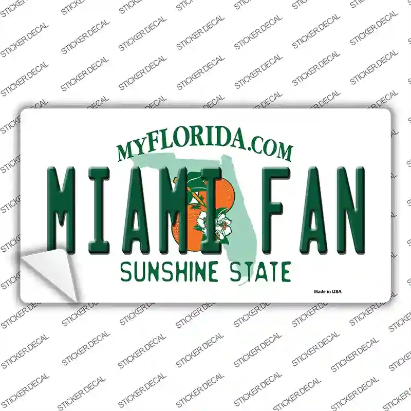 LP-12715s-XL Miami Fan Novelty Sticker Decal, Extra Large