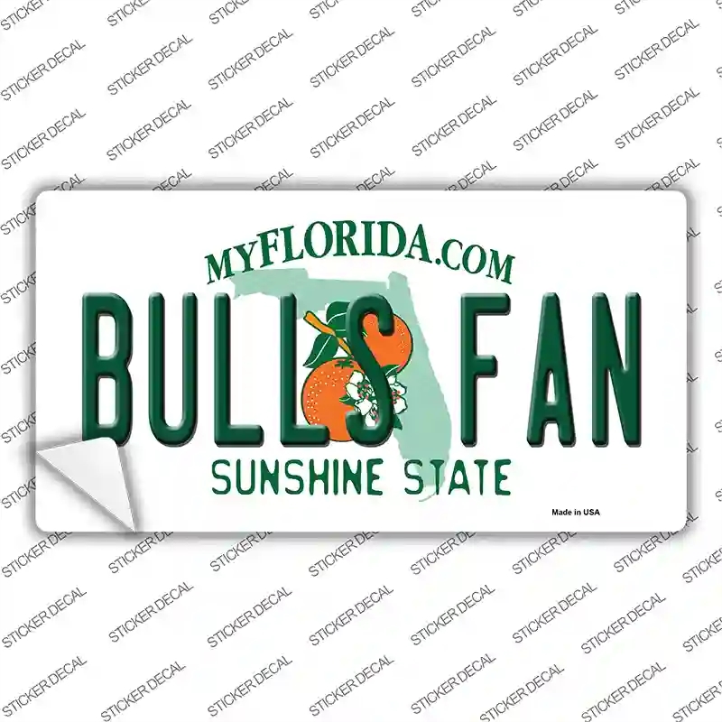 LP-12723s-L Bulls Fan Novelty Sticker Decal, Large
