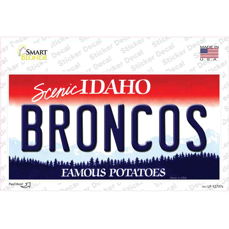LP-12737s-M Broncos Novelty Sticker Decal, Medium