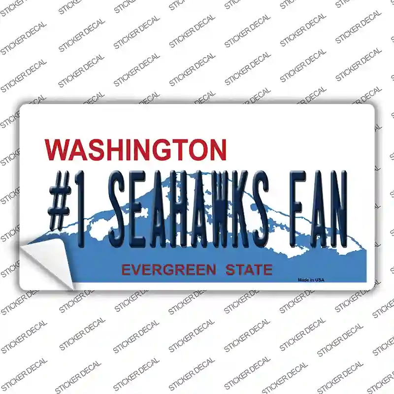 LP-13526s-S Number 1 Seahawks Fan Novelty Sticker Decal, Small